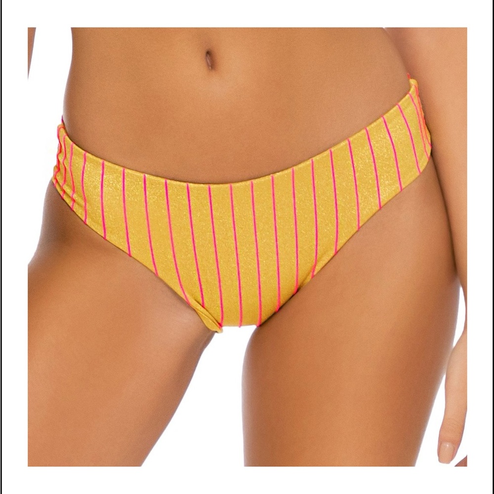 Lull fama, disco gold Striped Bikini Bottom